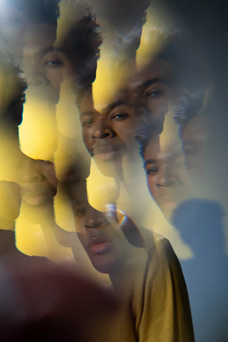 Multiple exposure portait of a person.